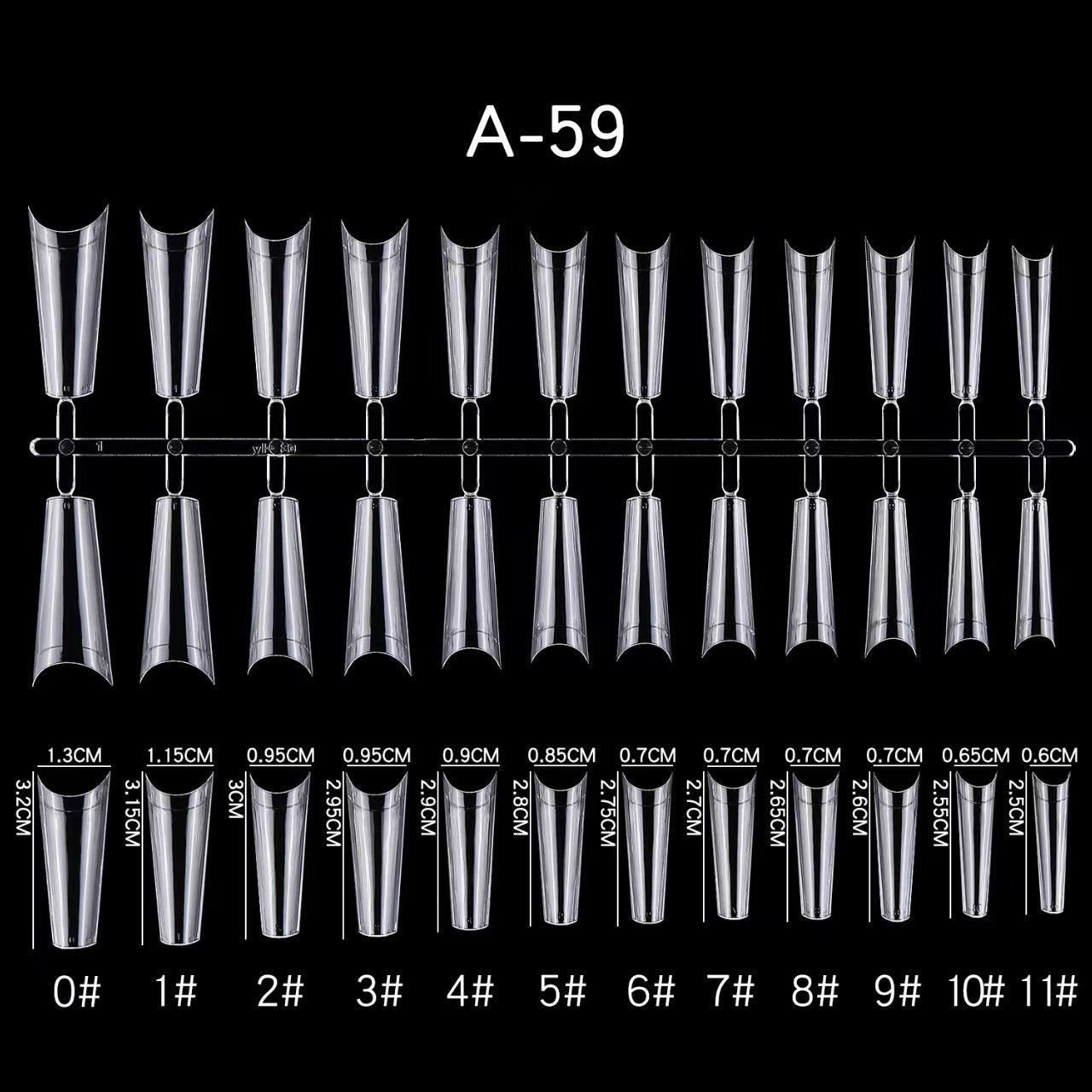 Long Coffin Tips 500pcs