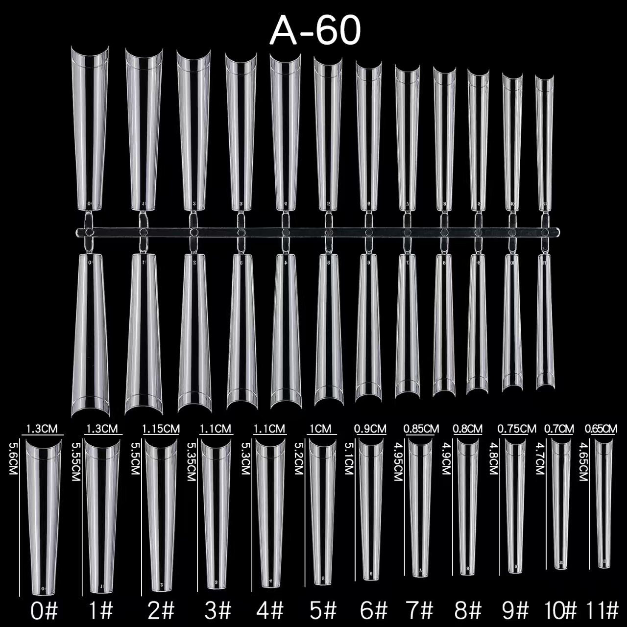 Long Coffin Tips 500pcs