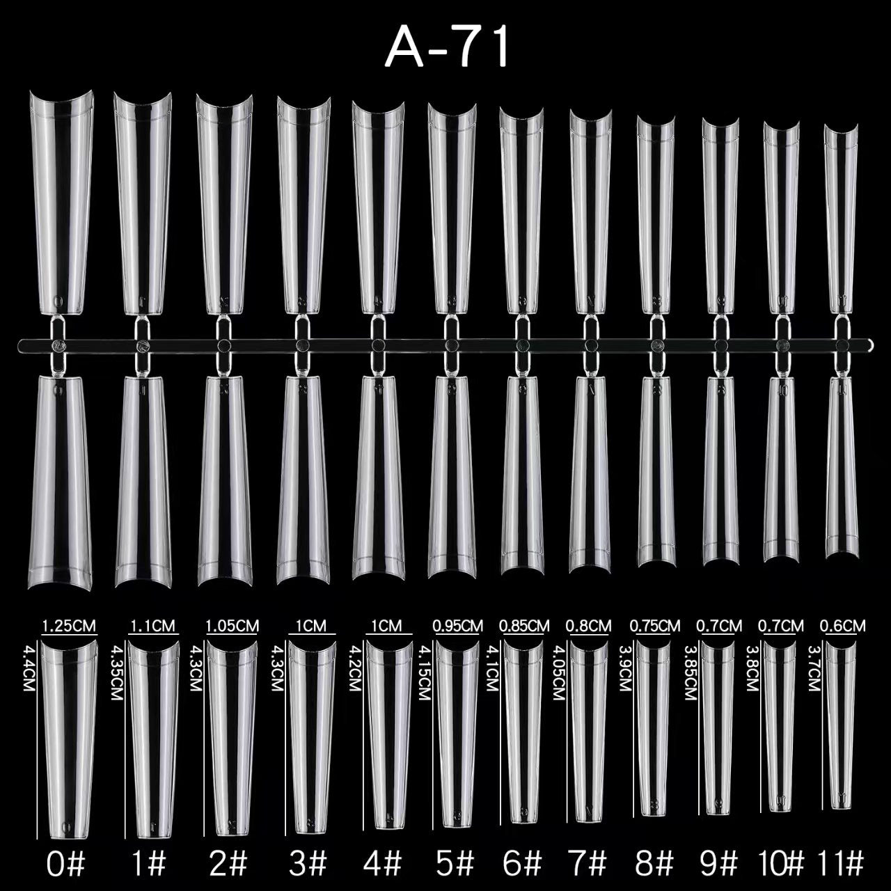 Long Coffin Tips 500pcs