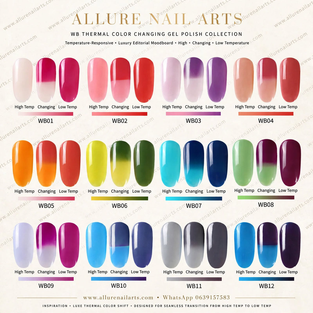 AS UV/LED Gel Polish 15ml - Colour Change 6pcs set