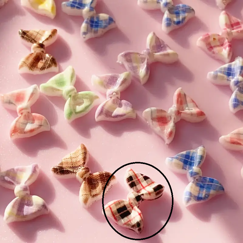 Bow Resin Nail Art Decoration 10 pcs