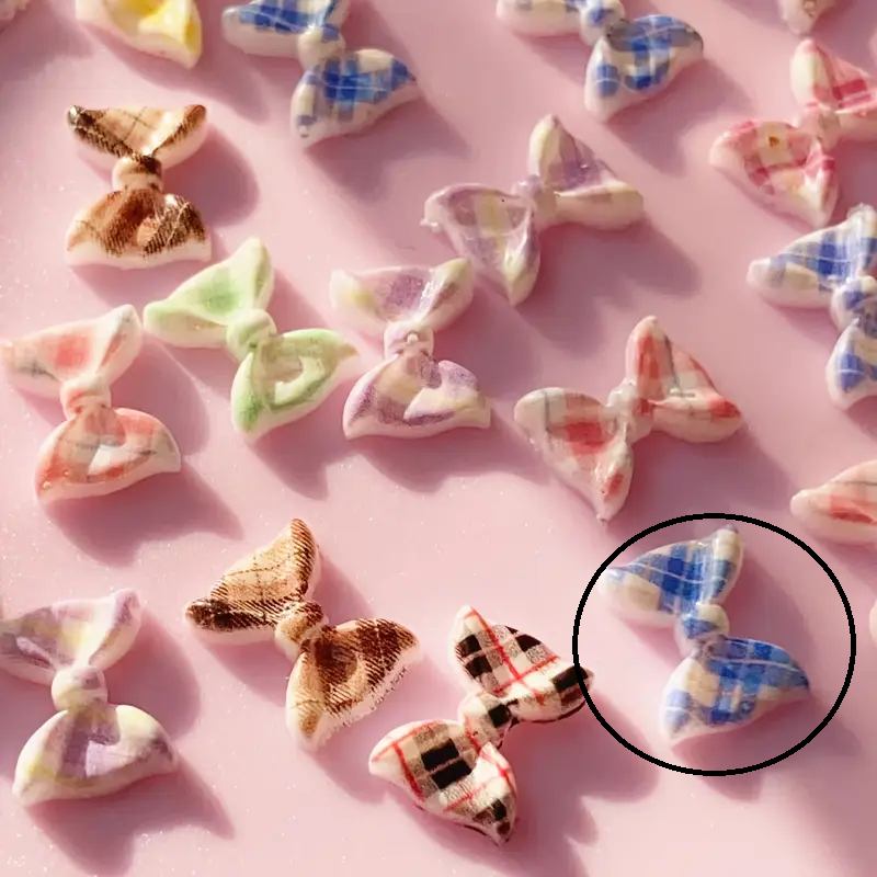 Bow Resin Nail Art Decoration 10 pcs