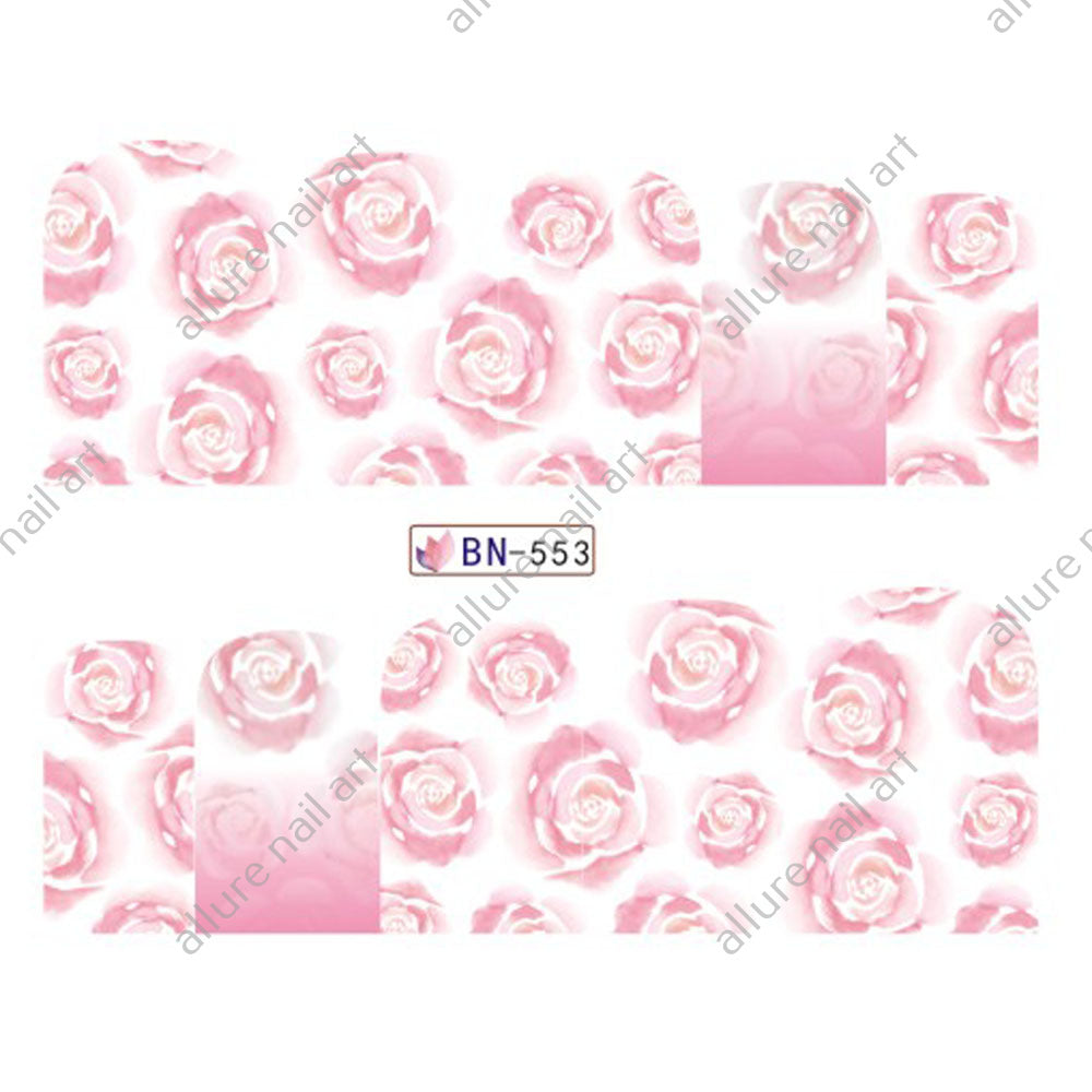 Rose Floral Nail Art Decal