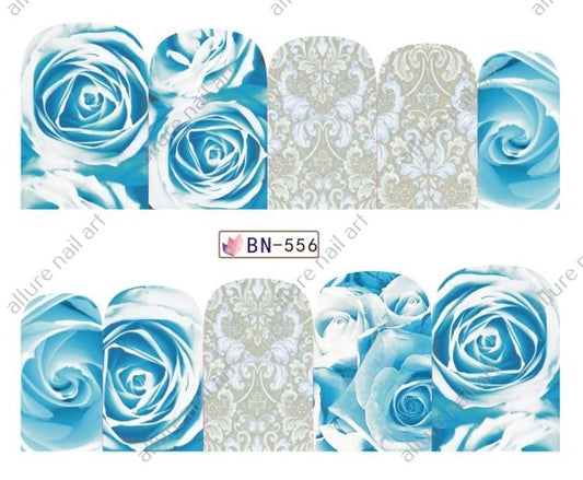 Rose Floral Nail Art Decal BN556
