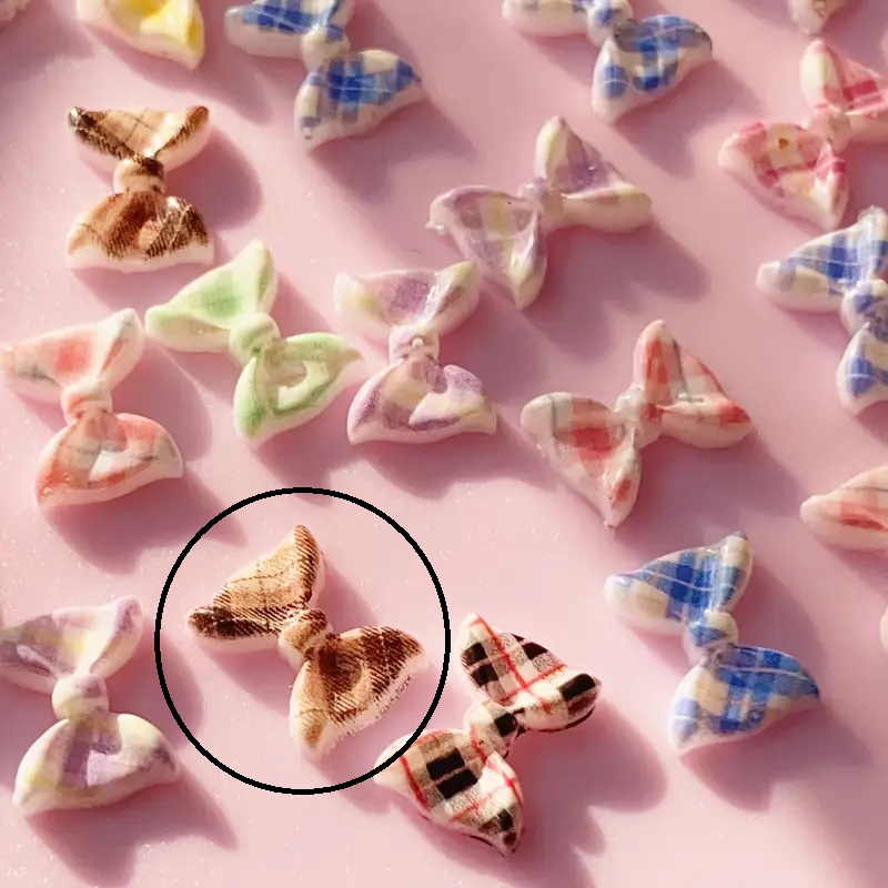 Bow Resin Nail Art Decoration 10 pcs