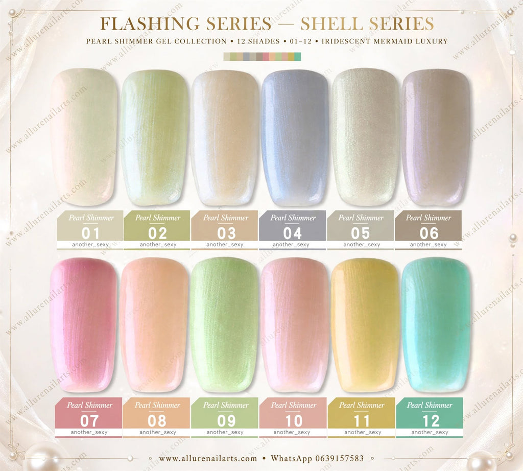 AS UV/LED Gel Polish 15ml - Shell 6pcs set