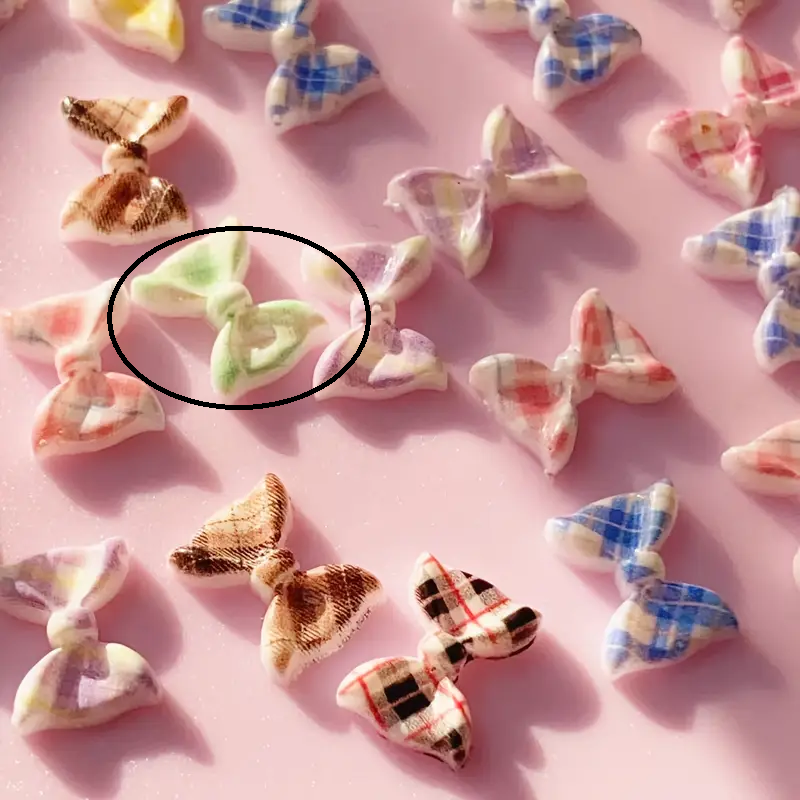 Bow Resin Nail Art Decoration 10 pcs