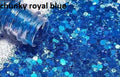 Blue Holographic Chunky Glitter