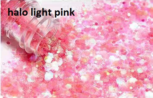 Light Pink Holographic Chunky Glitter