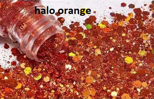 Orange Holographic Chunky Glitter
