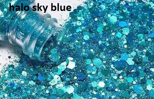Sky Blue Holographic Chunky Glitter