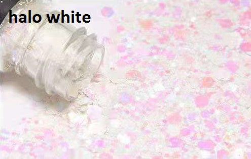 White Holographic Chunky Glitter