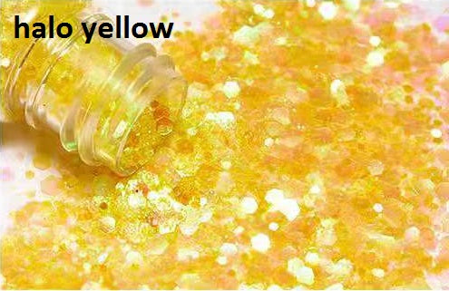 Yellow Holographic Chunky Glitter