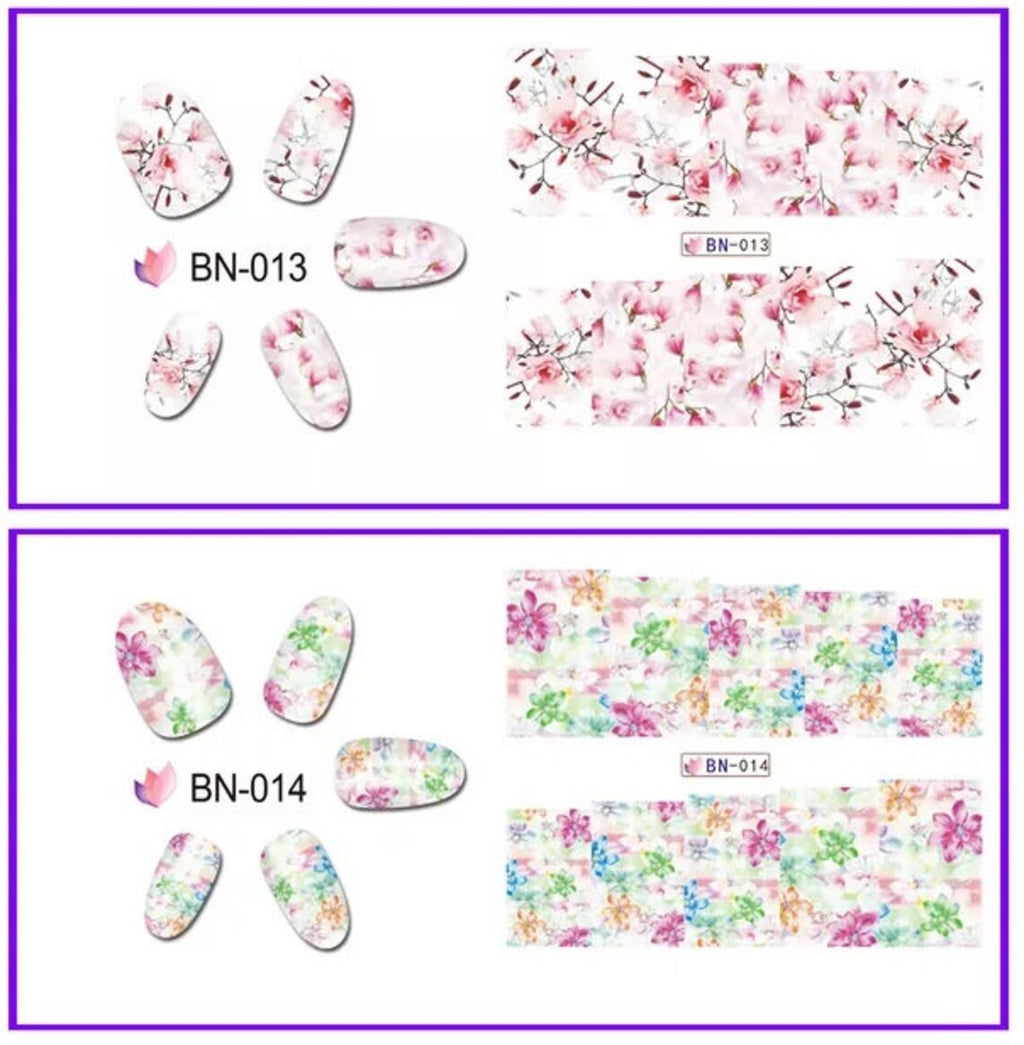 Flower Nail Decal Range BN013-24