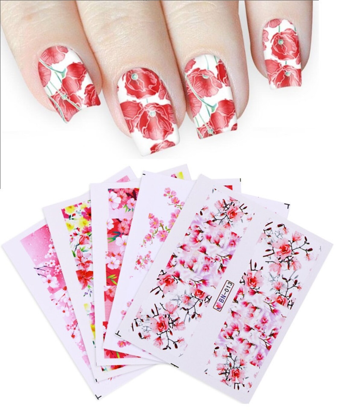 Flower Nail Decal Range BN013-24