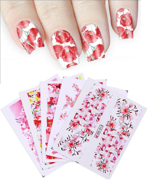 Flower Nail Decal Range BN013-24