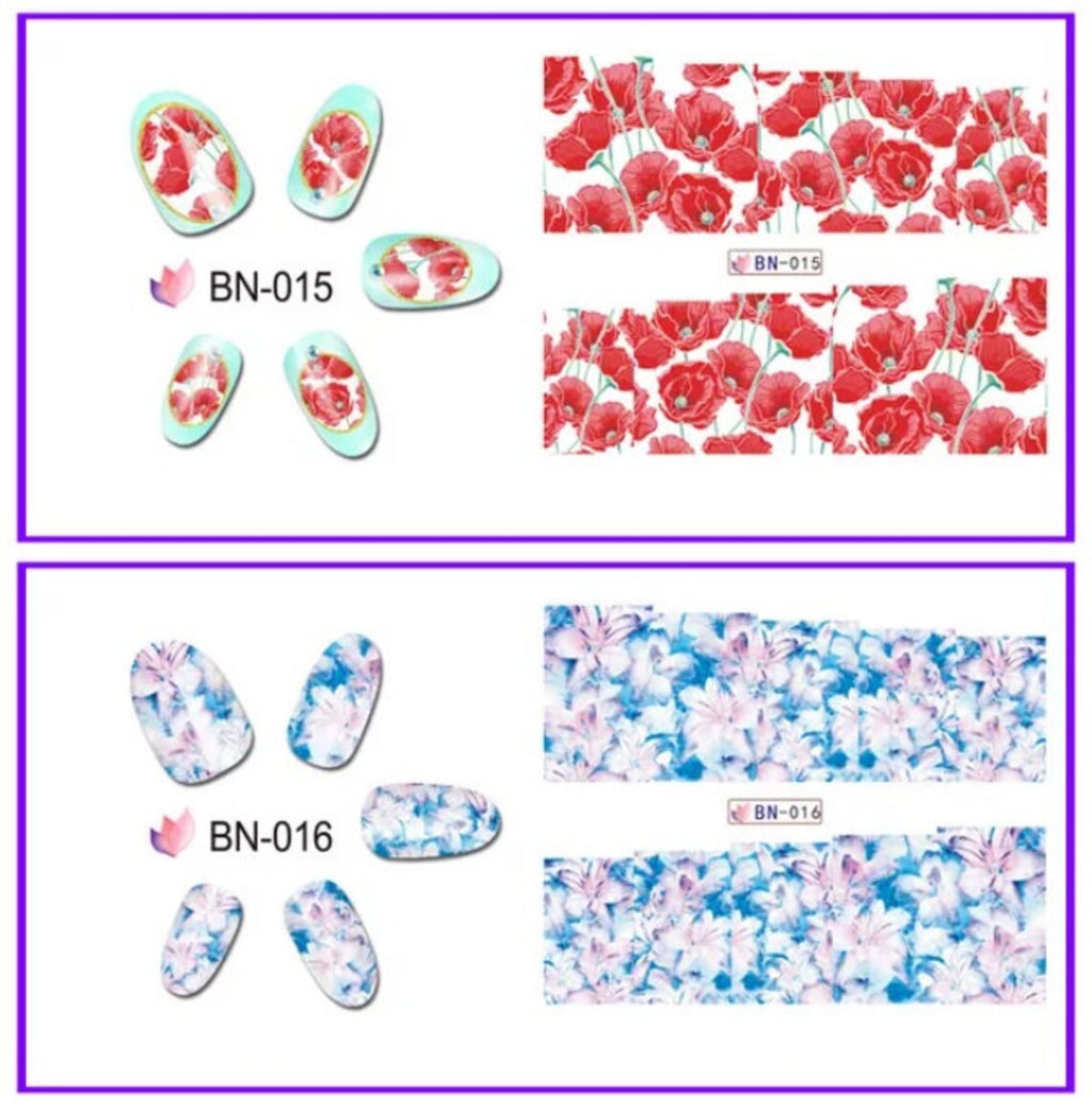 Flower Nail Decal Range BN013-24