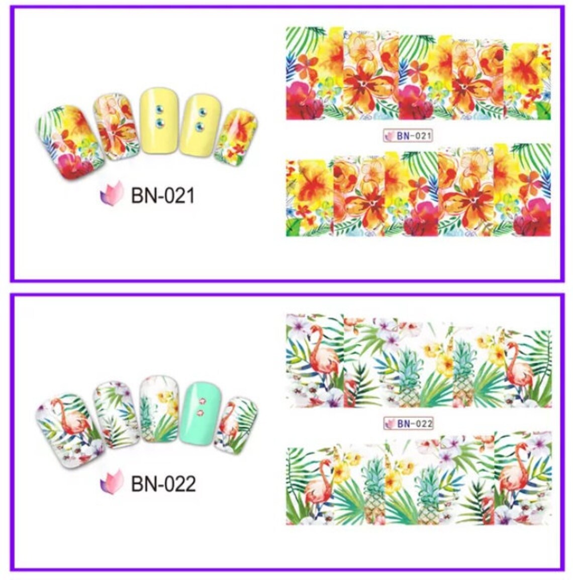 Flower Nail Decal Range BN013-24