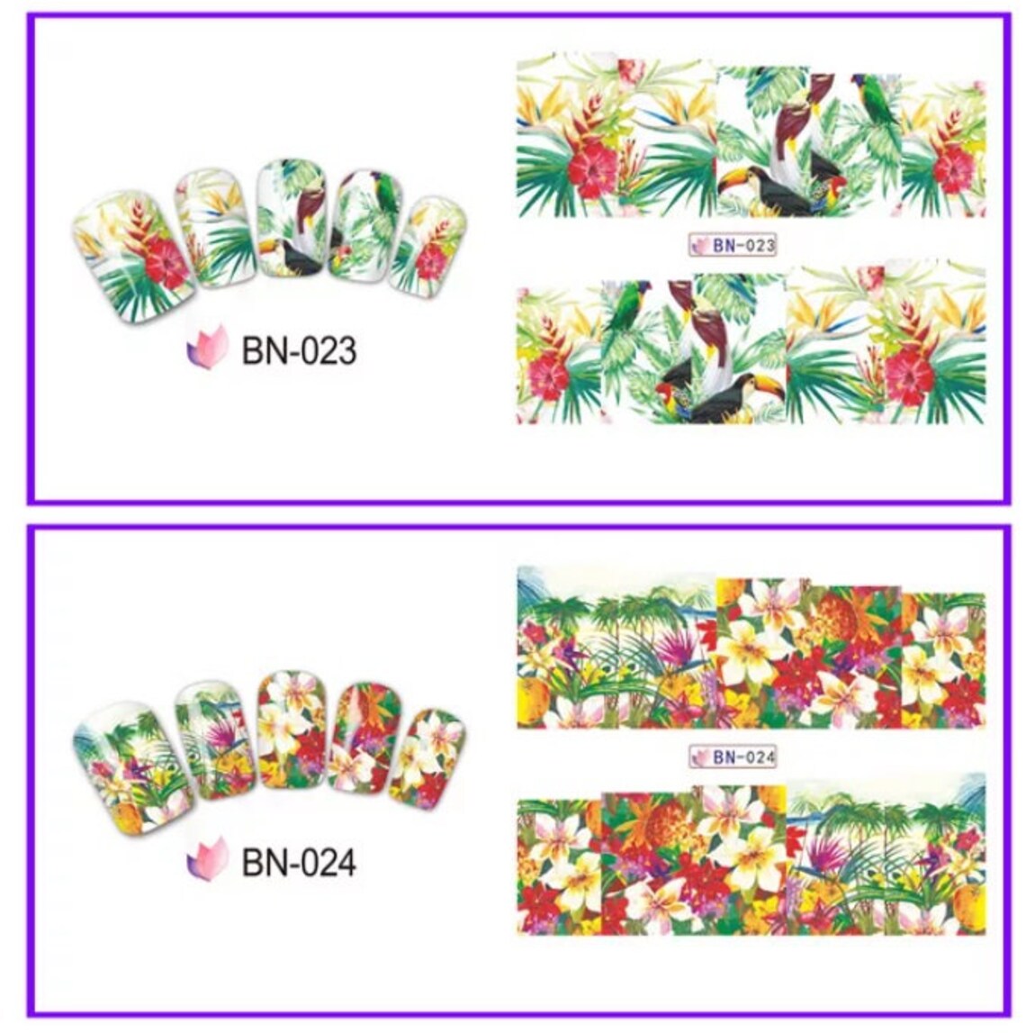 Flower Nail Decal Range BN013-24