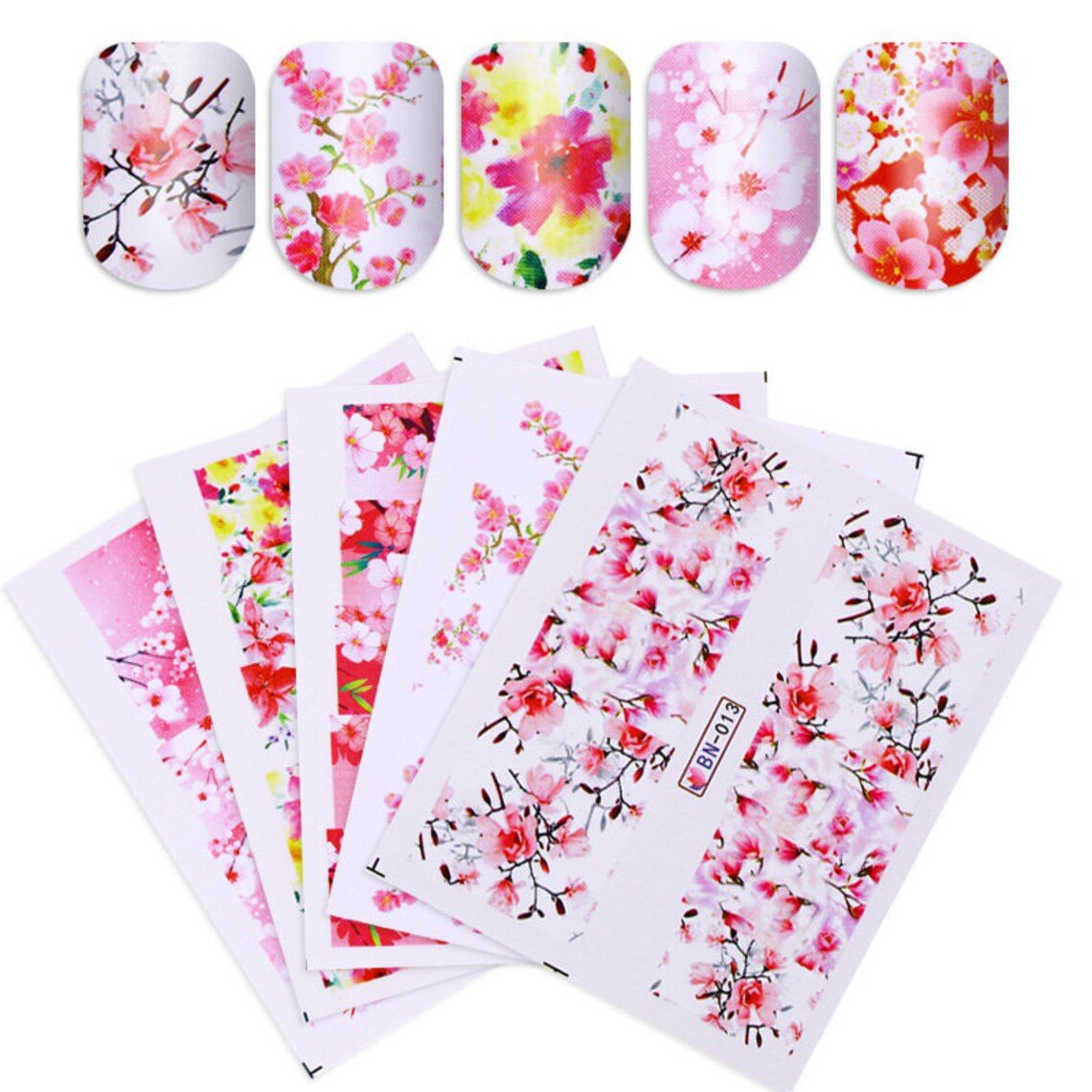 Flower Nail Decal Range BN013-24