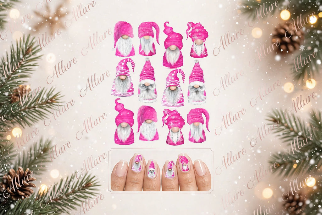 Gnome Christmas Nail Art Decal