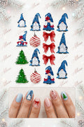Gnome Christmas Nail Art Decal