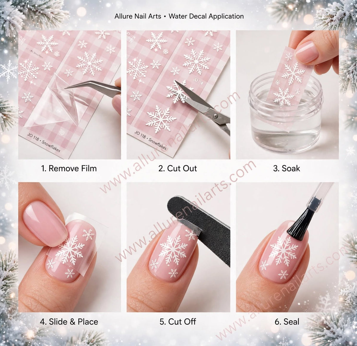 Nail Art Snowflakes Water Decal Range - Random 1pcs