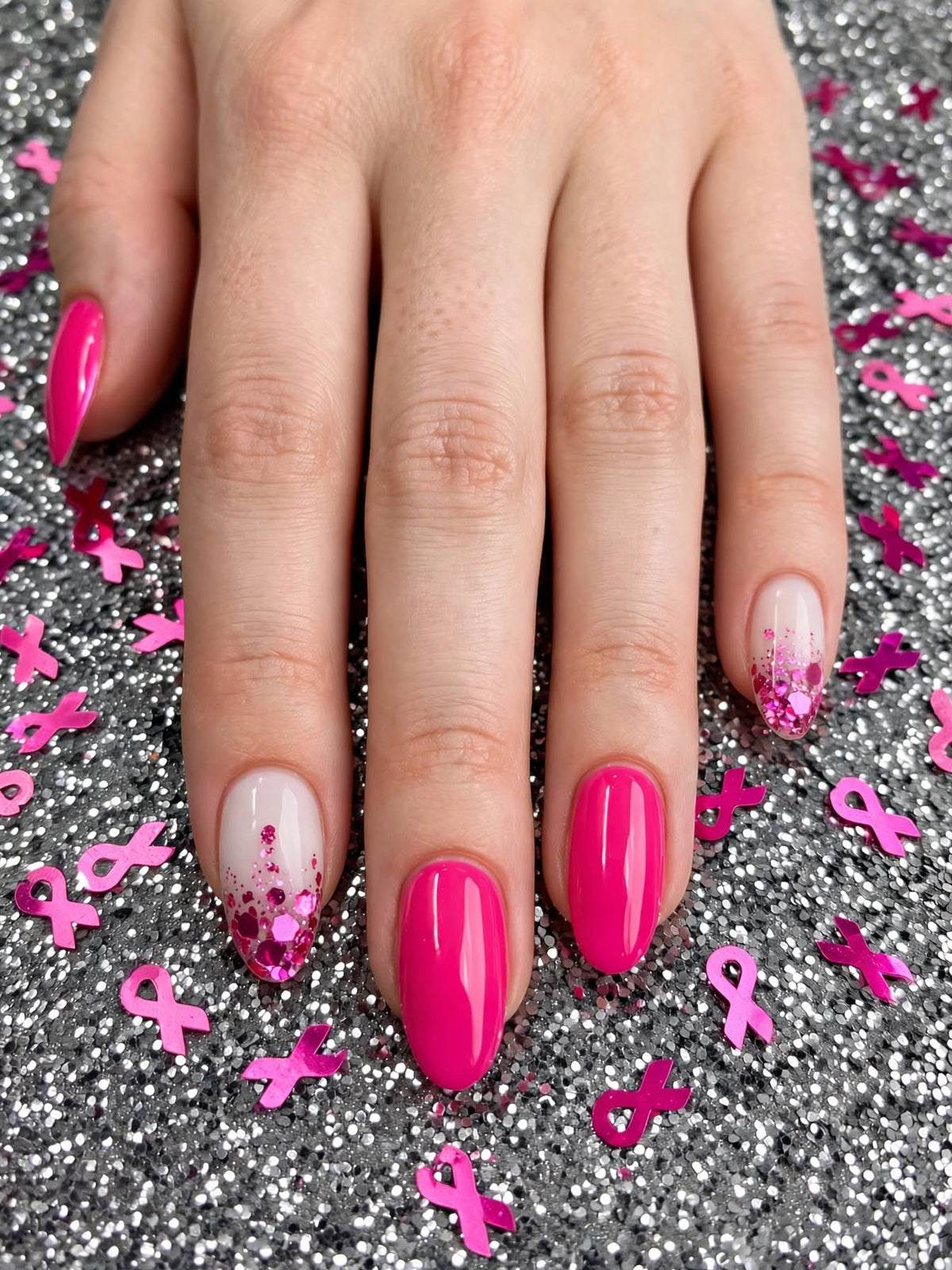 Cancer Awareness Ribbon Sequin 3g Jars