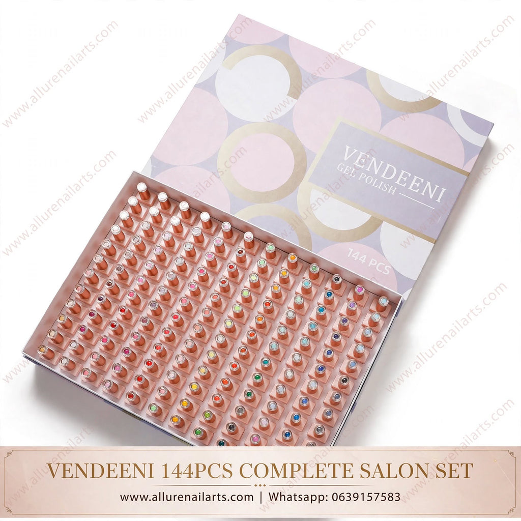Vendeeni 144 colors Gel Polish set with a color chart