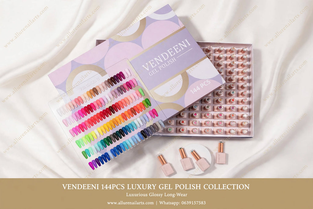 Vendeeni 144 colors Gel Polish set with a color chart