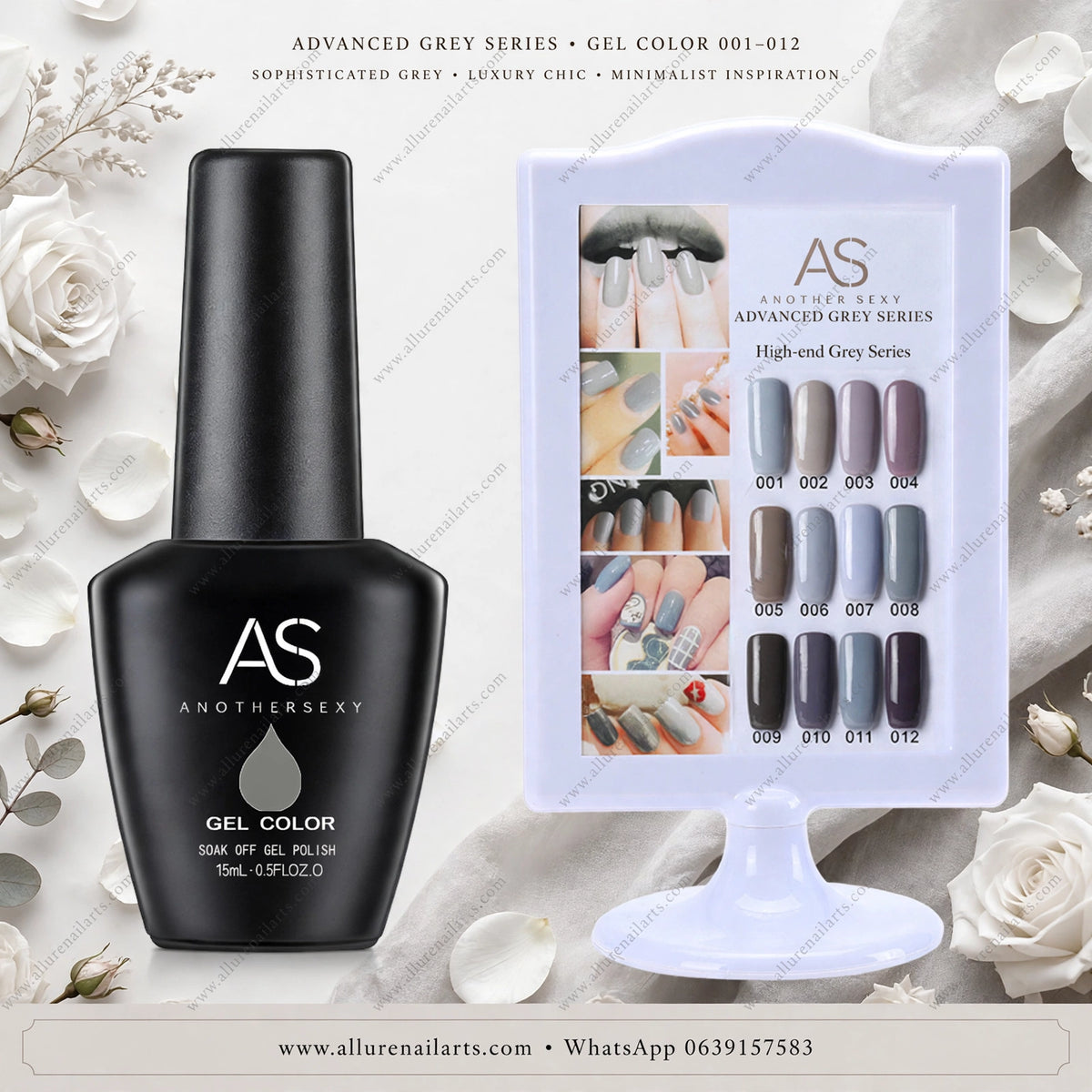 AS UV/LED Gel Polish 15ml - Grey Series 6pcs