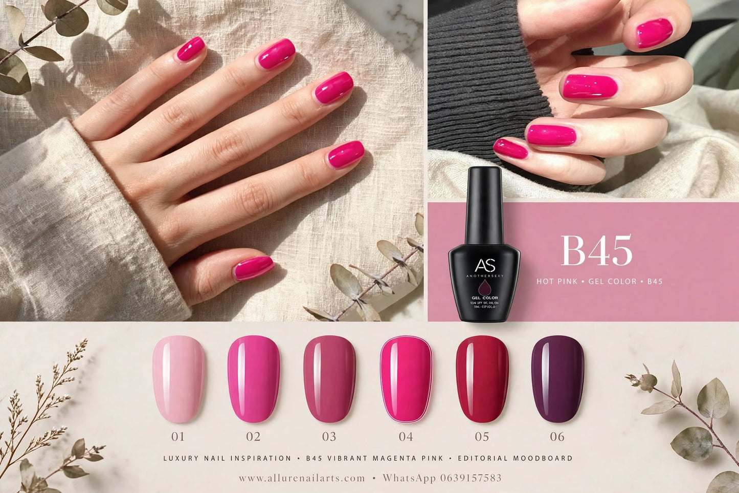 AS Gel Polish B45 Series 6pcs set