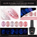 AS Glow in dark Glitter Gel Polish Set