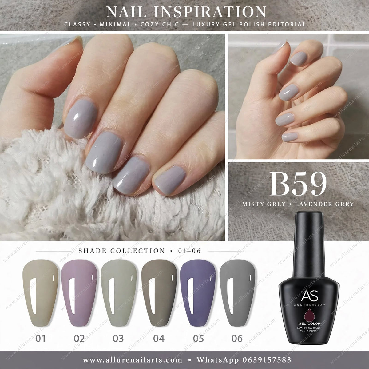 AS Gel Polish B59 Series 6pcs set
