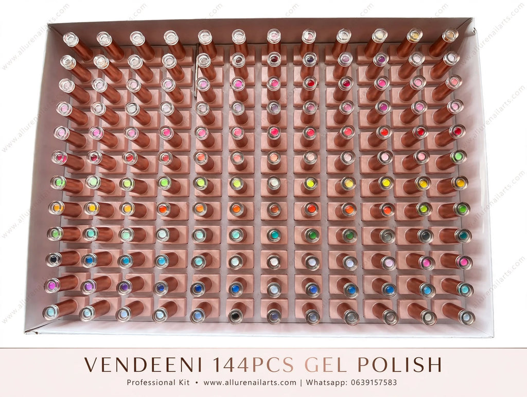 Vendeeni 144 colors Gel Polish set with a color chart