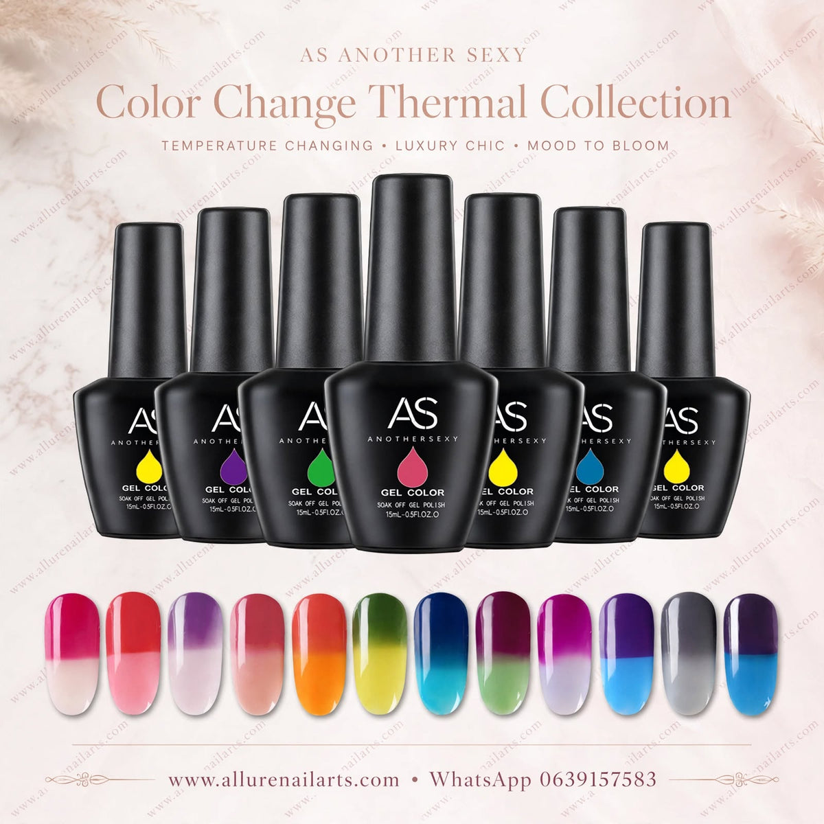 AS UV/LED Gel Polish 15ml - Colour Change 6pcs set