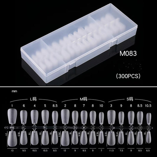 Tips 300pcs Press-on Nails, Pre Shaped Soft Gel x Nails M083