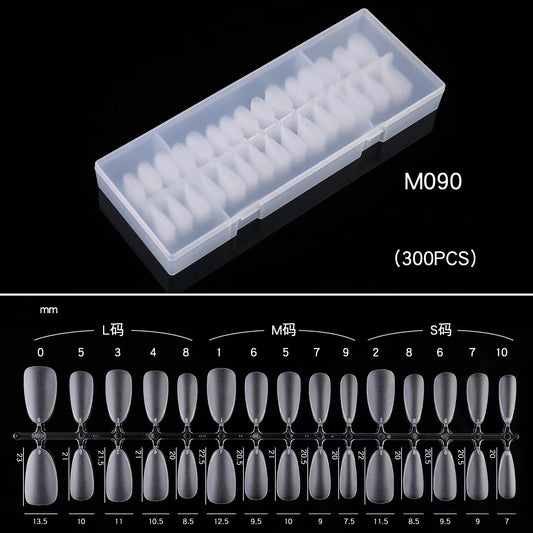 Tips 300pcs Press-on Nails, Pre Shaped Soft Gel x Nails M090