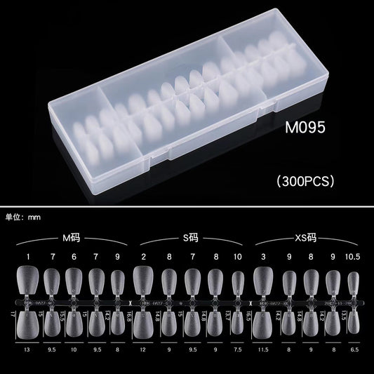 Tips 300pcs Press-on Nails, Pre Shaped Soft Gel x Nails M095