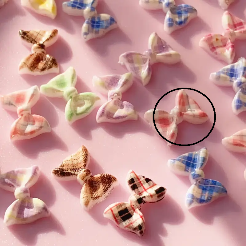 Bow Resin Nail Art Decoration 10 pcs