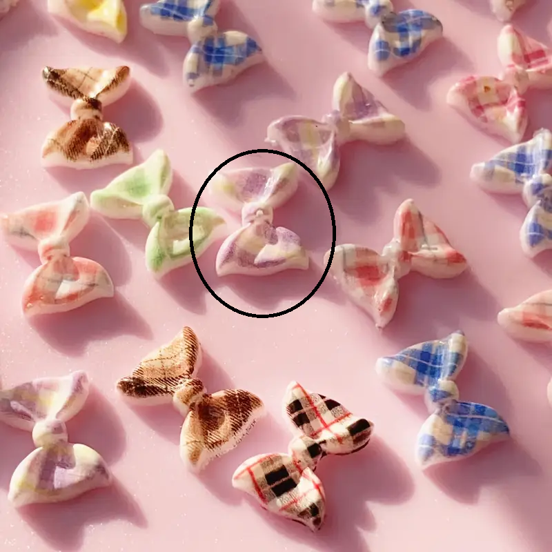 Bow Resin Nail Art Decoration 10 pcs