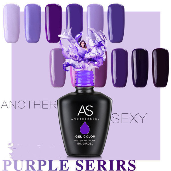 AS UV/LED Gel Polish 15ml - Purple Series