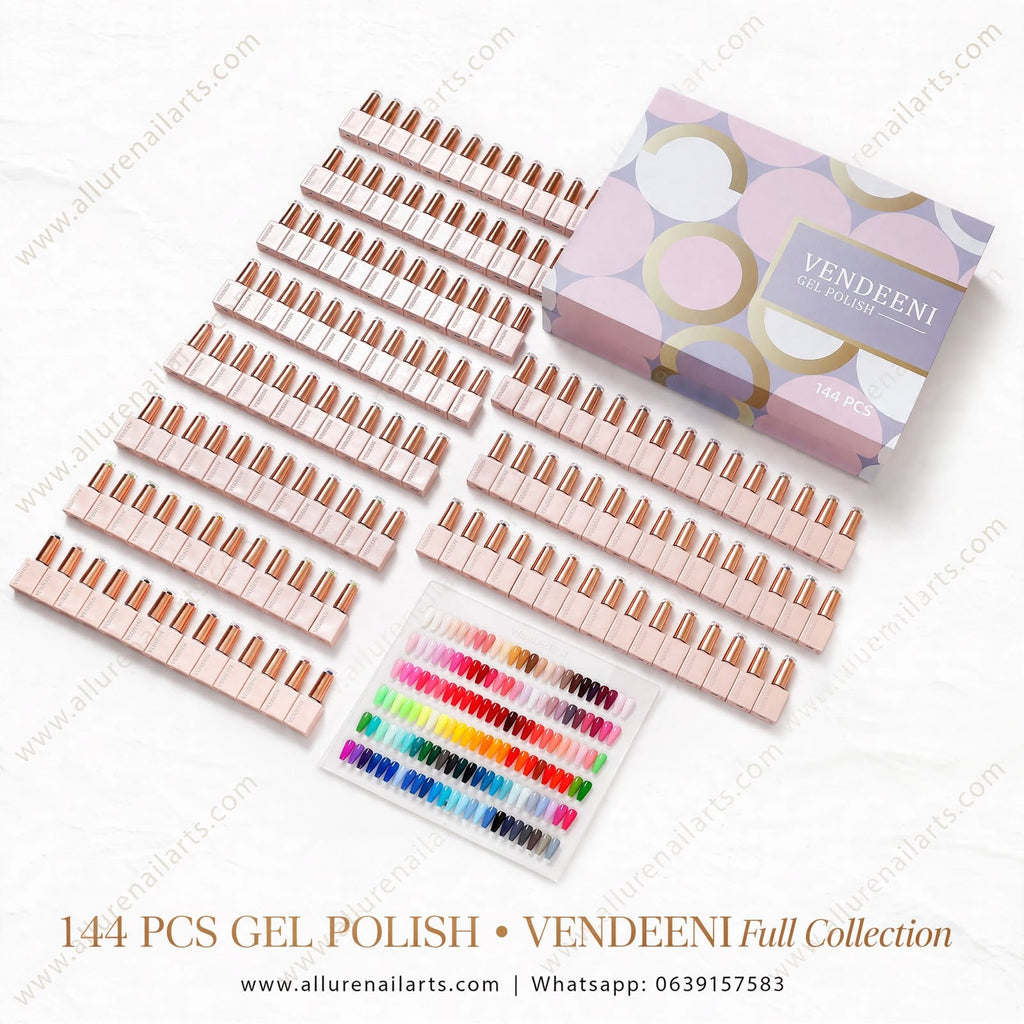 Vendeeni 144 colors Gel Polish set with a color chart