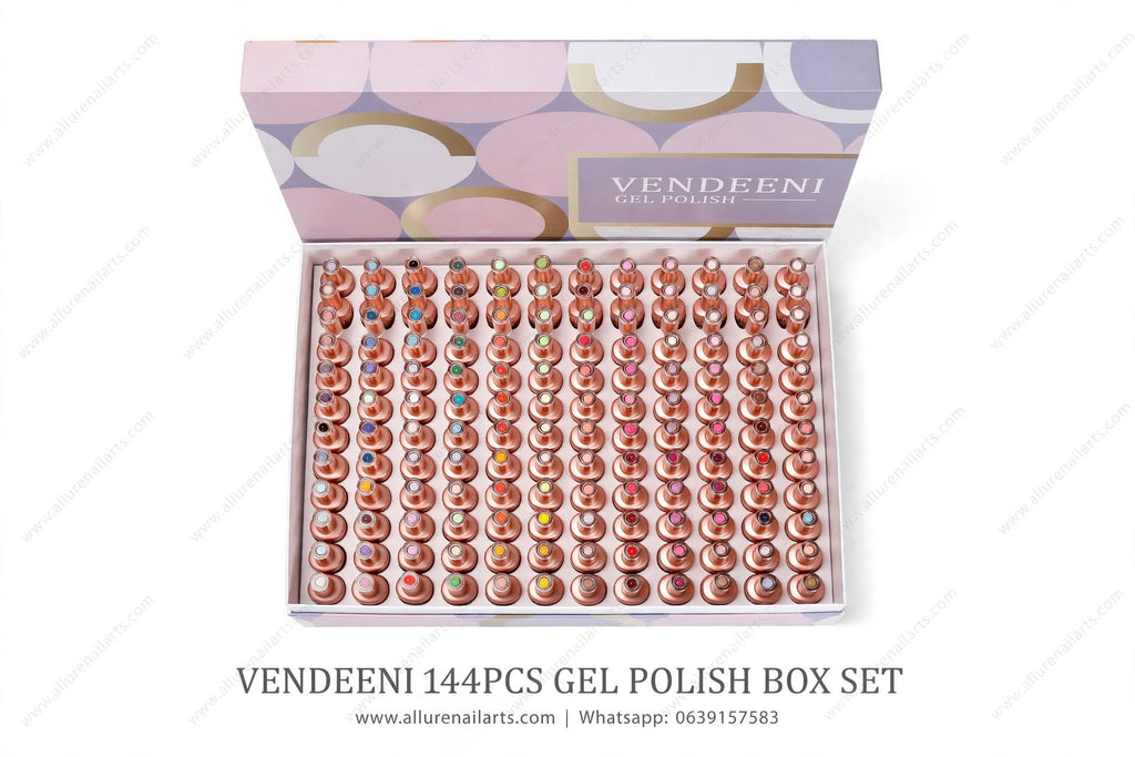 Vendeeni 144 colors Gel Polish set with a color chart
