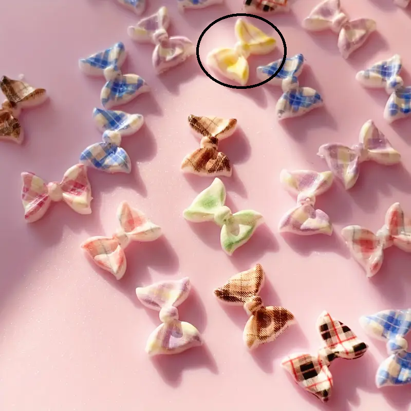 Bow Resin Nail Art Decoration 10 pcs