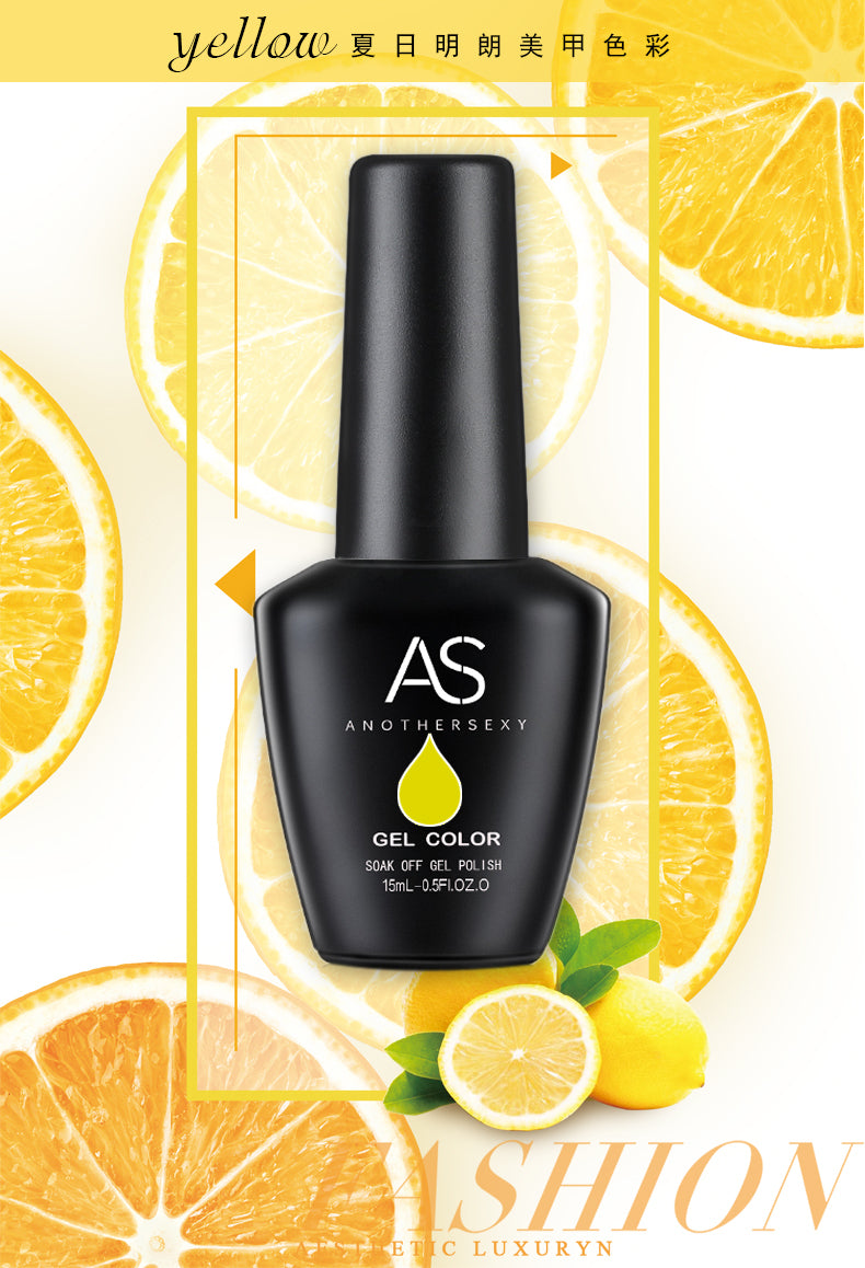 AS UV/LED Gel Polish 15ml - Yellow Series 6pcs