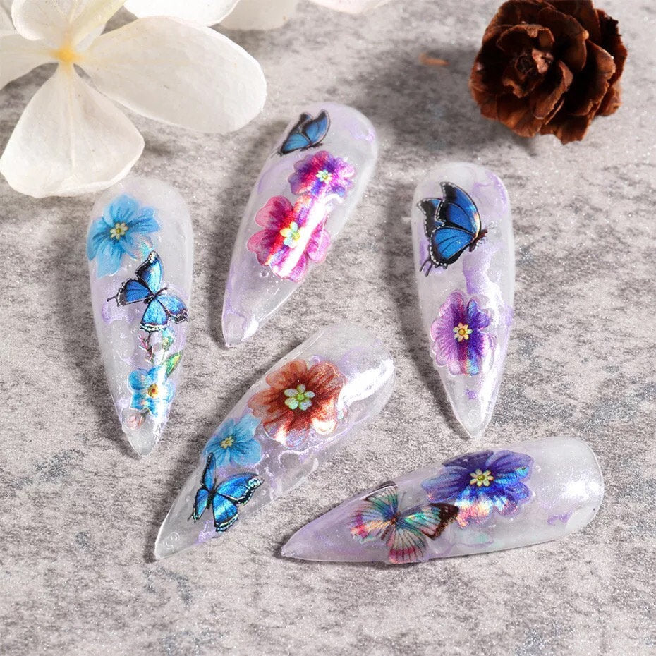 Butterfly Holographic Nail Art Sticker