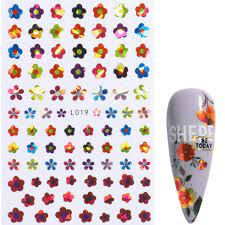 Holographic Flower Nail Sticker L019