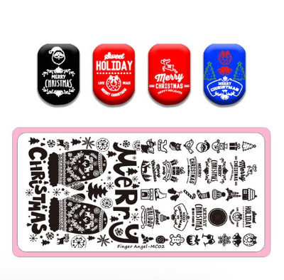 Finger Angel Christmas Stamping Plate - MC02