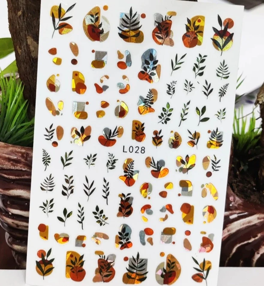 Holographic Flower Nail Sticker L028